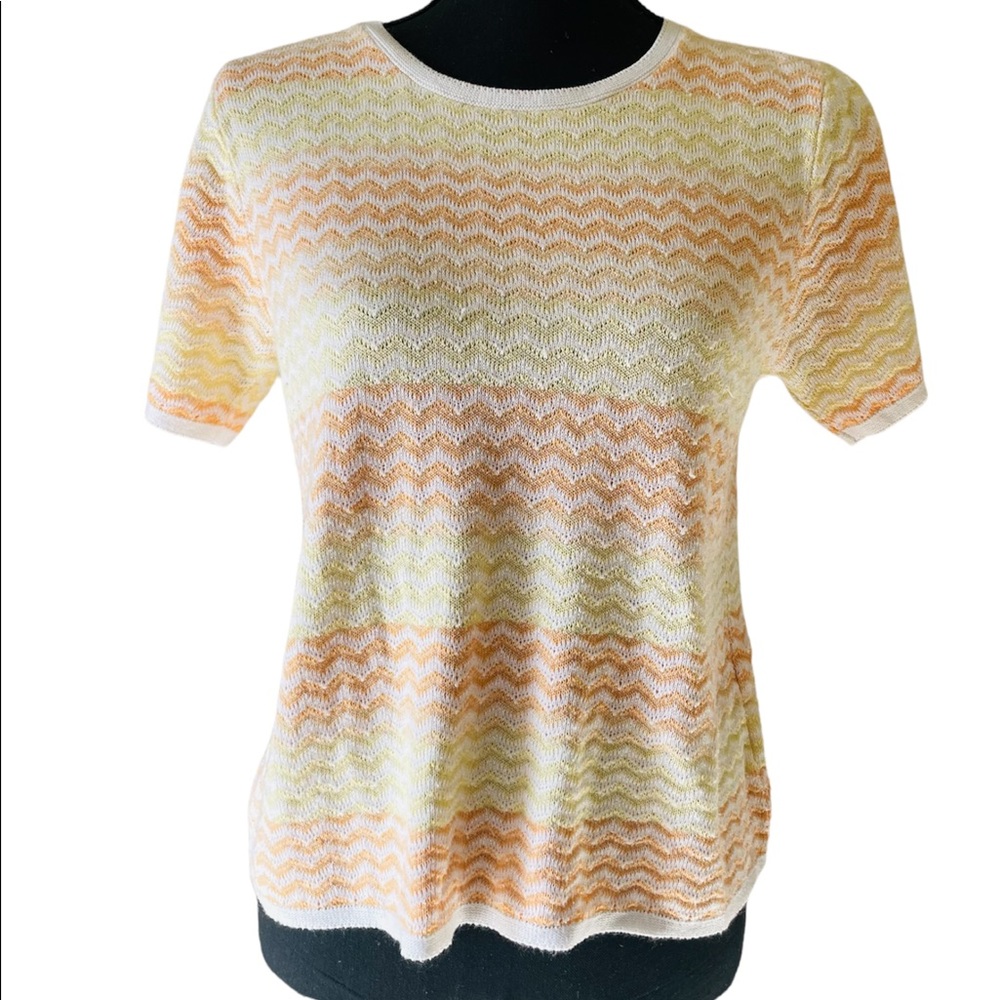 SALE THRU 8/14-  Alfred Dunner Vintage Chevron Blouse
